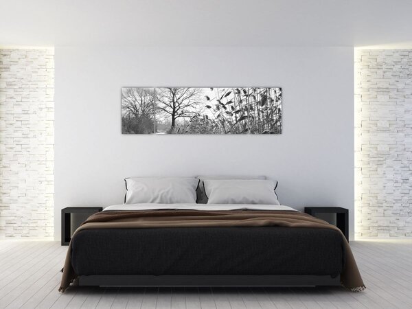 Obraz - Pole v zimě (170x50 cm)