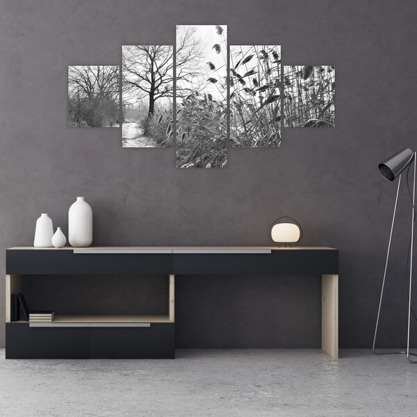 Obraz - Pole v zimě (125x70 cm)