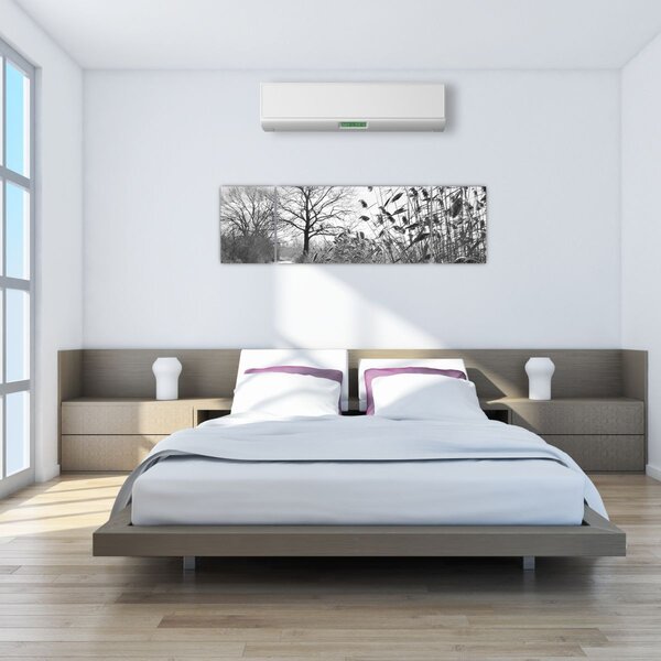Obraz - Pole v zimě (170x50 cm)