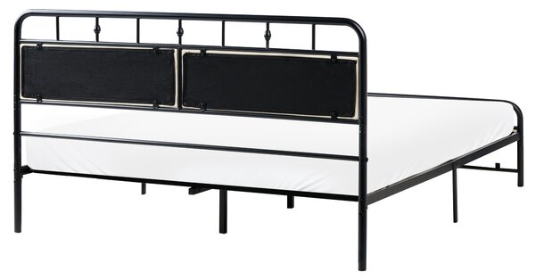 Postel Kov BREUILLET 160 x 200 cm Černá