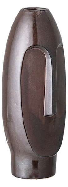 VÁZA STONEWARE HNĚDÁ