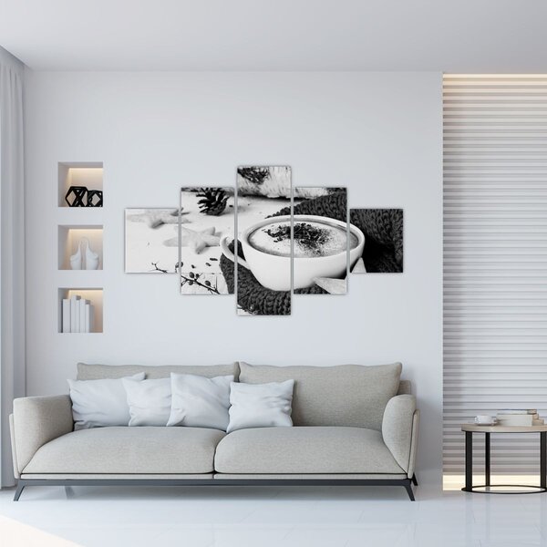 Obraz - Zimní cappuccino (125x70 cm)