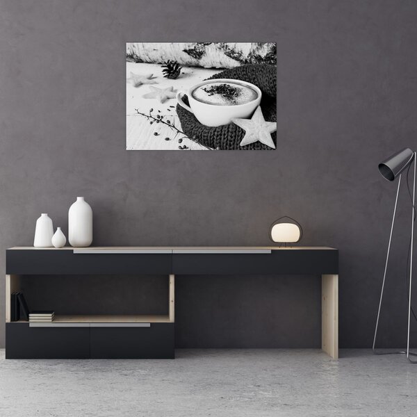 Obraz - Zimní cappuccino (70x50 cm)
