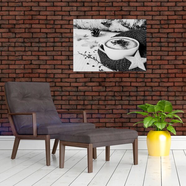 Obraz - Zimní cappuccino (70x50 cm)