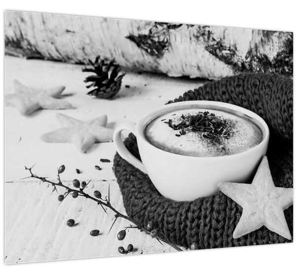 Obraz - Zimní cappuccino (70x50 cm)