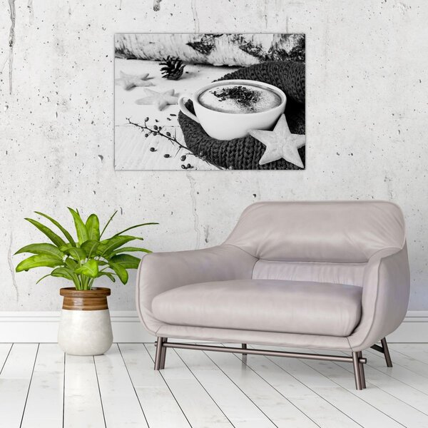 Obraz - Zimní cappuccino (70x50 cm)