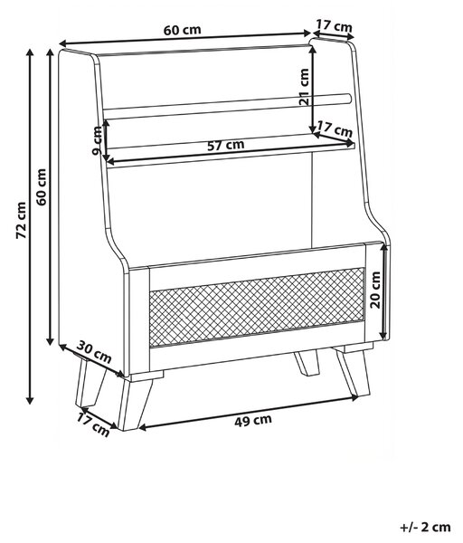 Knihovna se 2 policemi JACKIT 72 cm Bílá