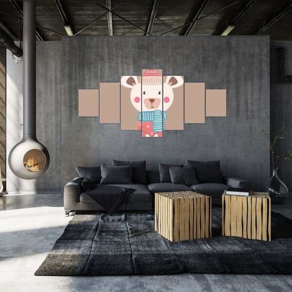Obraz - Myška se šálou (210x100 cm)