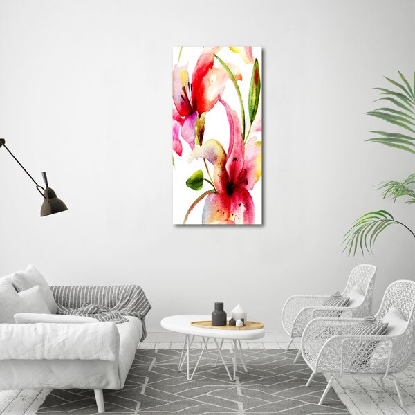 Vertikální Foto obraz canvas Květy lilie ocv-68744371