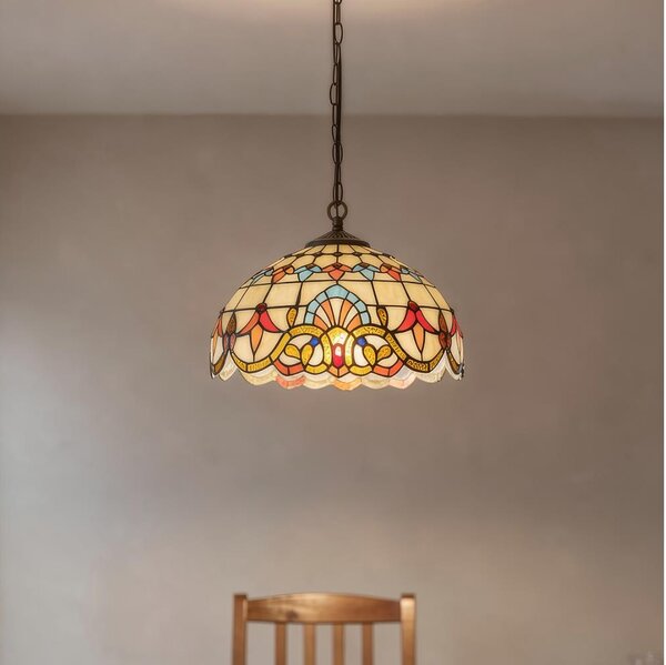 Brilagi - Tiffany vitrážový lustr na řetězu MIRABELLA 1xE27/60W/230V pr. 40 cm