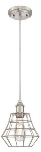 Westinghouse 6337240 - Lustr na lanku NATHAN 1xE27/60W/230V stříbrná