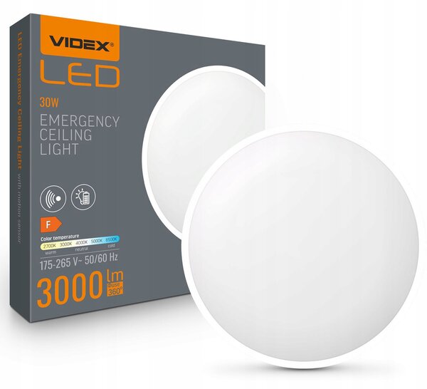 Stropní Svítidlo LED svítidlo Videx nástěnný s pohybovým senzorem a nouzovým modulem