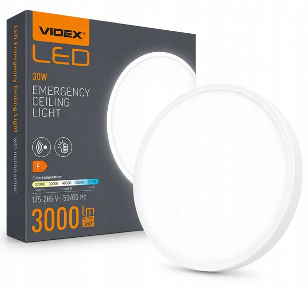 Stropní Svítidlo LED svítidlo Videx nástěnný s pohybovým senzorem a nouzovým modulem