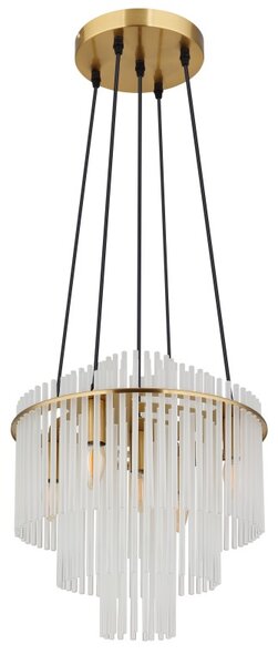 GLOBO 15698H2M GORLEY závěsné svítidlo D400mm 5xE14 zlatá, opálová