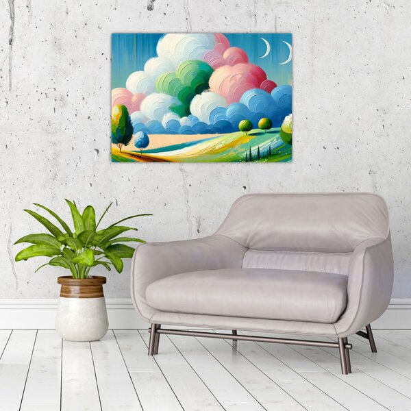 Obraz - Krajinka s mrakem (70x50 cm)
