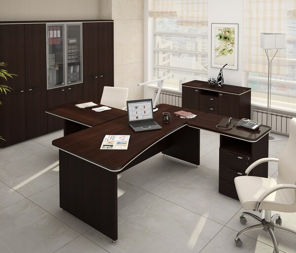 Sestava kancelářského nábytku TopOffice 1, wenge