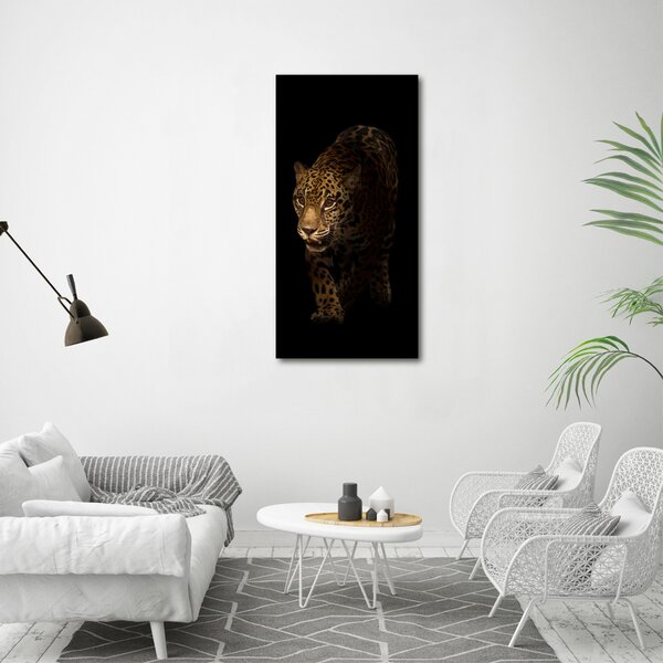 Vertikální Moderní skleněný obraz z fotografie Jaguár osv-69917209