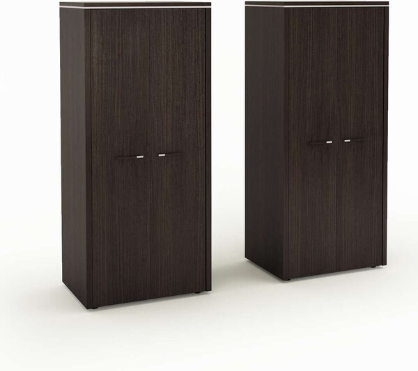 Vysoká skříň s obložením TopOffice 13, wenge