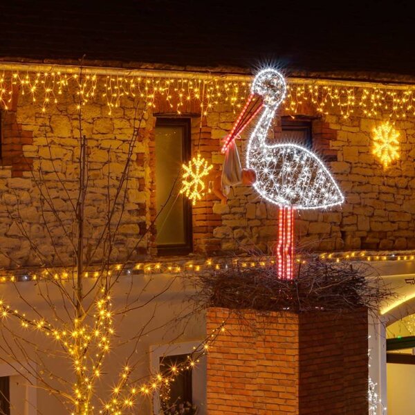 DECOLED Easy Fix světelná LED hadice venkovní, 50 m, červená, 1500 diod, transparentní, IP44, cívka
