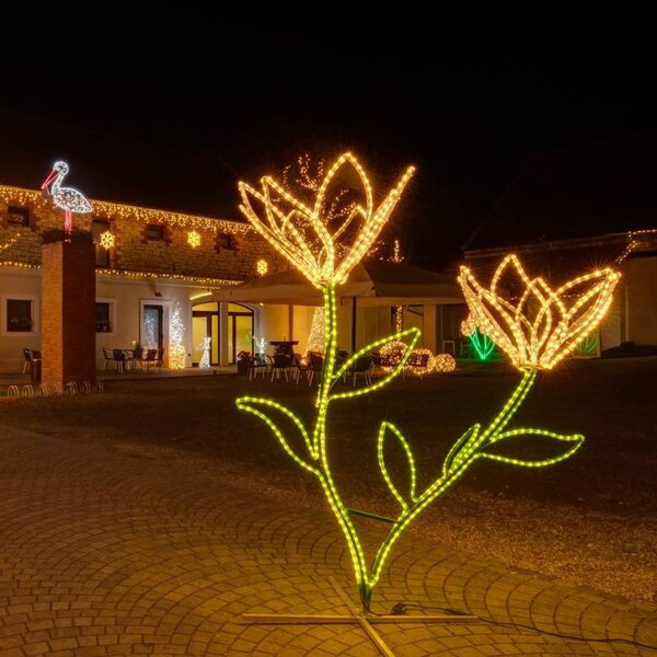 DECOLED Easy Fix světelná LED hadice venkovní, 50 m, zelená, 1500 diod, čirý kabel, IP44, cívka