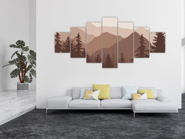 Obraz - Hnědé pohoří N⁰2 (210x100 cm)