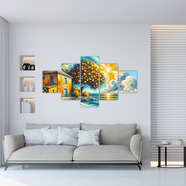 Obraz - Dům s pomeranči I. (125x70 cm)