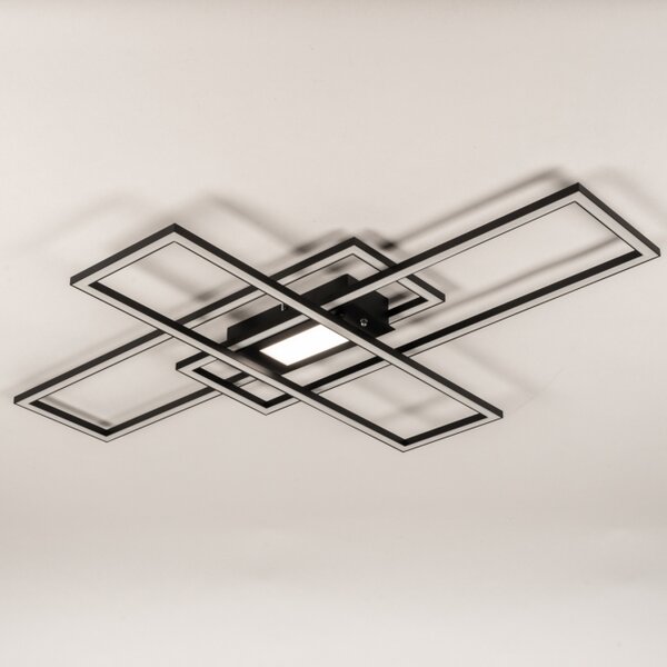 Stropní stmívatelné LED svítidlo do obýváku Contura Black (LMD)