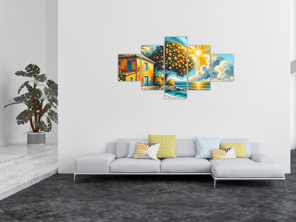 Obraz - Dům s pomeranči I. (125x70 cm)