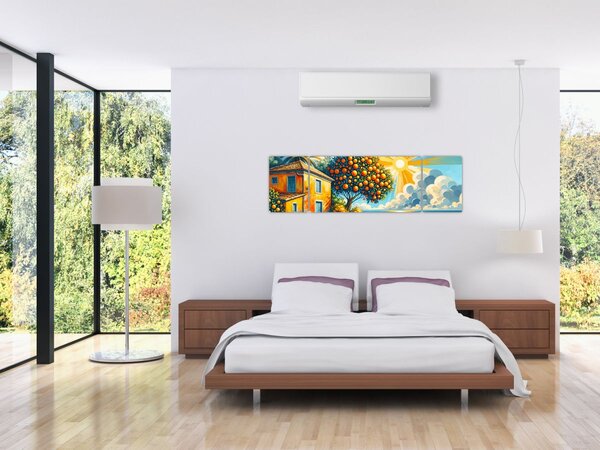 Obraz - Dům s pomeranči I. (170x50 cm)