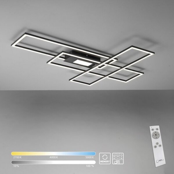 Stropní stmívatelné LED svítidlo do obýváku Contura Black (LMD)