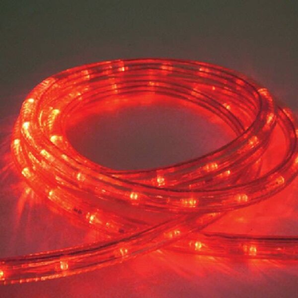 DECOLED Easy Fix světelná LED hadice venkovní, 50 m, červená, 1500 diod, transparentní, IP44, cívka