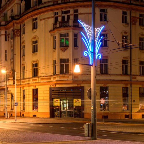 DECOLED Easy Fix světelná LED hadice venkovní, 50 m, modrá, 1500 diod, čirý kabel, IP44, cívka