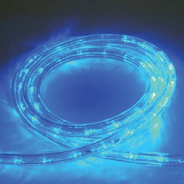 DECOLED Easy Fix světelná LED hadice venkovní, 50 m, modrá, 1500 diod, čirý kabel, IP44, cívka