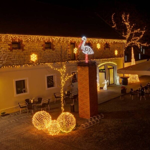 DECOLED Easy Fix světelná LED hadice venkovní, 50 m, červená, 1500 diod, transparentní, IP44, cívka