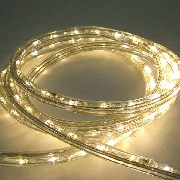 DECOLED Easy Fix světelná LED hadice venkovní, 100 m, teple bílá, čirý kabel, IP44, cívka