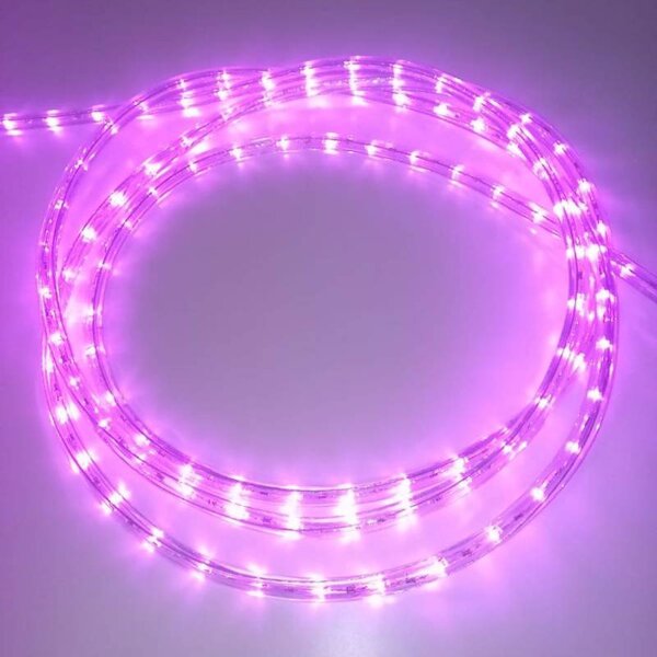 DECOLED Easy Fix světelná LED hadice venkovní, 50 m, růžová, 1500 diod, čirý kabel, IP44, cívka