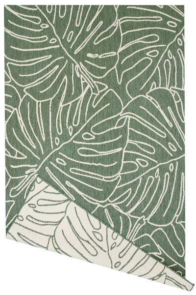 Balta Kusový koberec sisalový oboustranný Brussels 205625/10510 Monstera Listy zelený krémový Rozměr: 140x200 cm