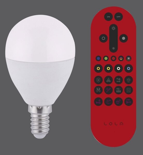 LD 08202-1 LOLAsmart - BULB LED žárovka RGB+W Smart Home E14 MEDION RGB+2700-5000K - LEUCHTEN DIREKT / JUST LIGHT