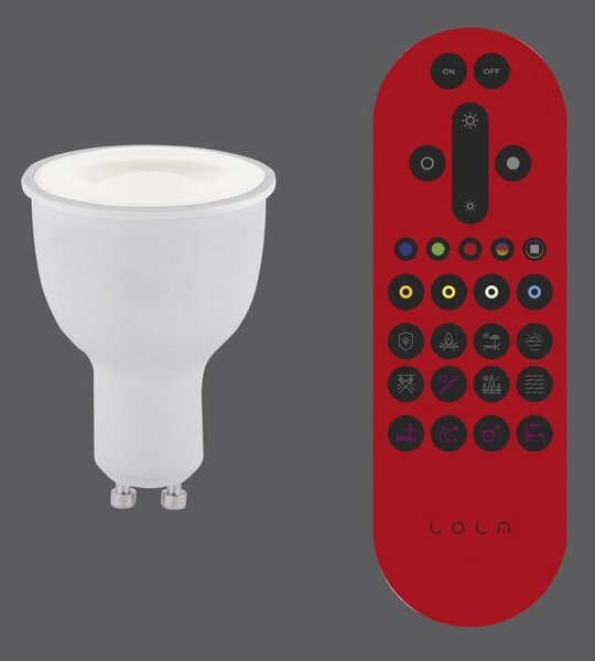 LD 08246-1 LOLAsmart - BULB LED žárovka RGB+W a Smart Home s GU10 MEDION RGB+2700-5000K - LEUCHTEN DIREKT / JUST LIGHT