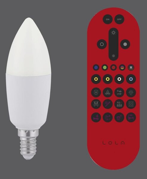 LD 08203-1 LOLAsmart - BULB LED žárovka, RGB+W, Smart Home, E14 MEDION RGB+2700-5000K - LEUCHTEN DIREKT / JUST LIGHT