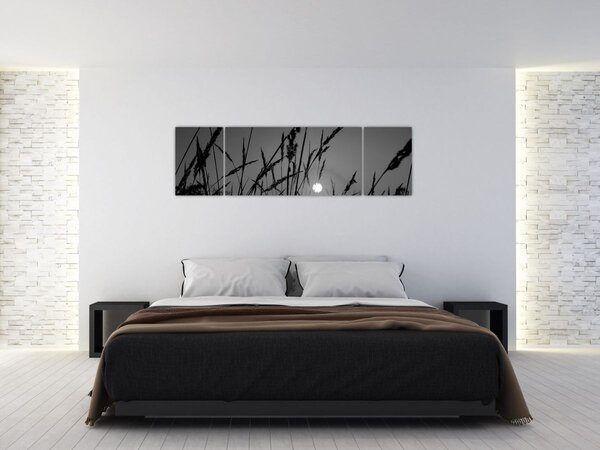 Obraz - Louka se západem slunce (170x50 cm)