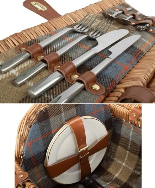 Willow Direct Piknikový koš COUNTRY BARREL proutěný pro 2 osoby
