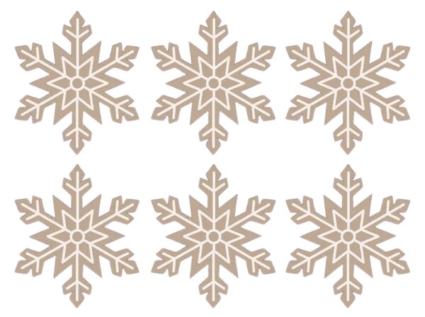 Det Gamle Apotek Dárkové visačky Nature Snowflake - 6 ks DGA180