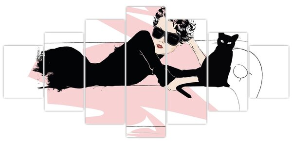 Obraz - Fashion lady (210x100 cm)
