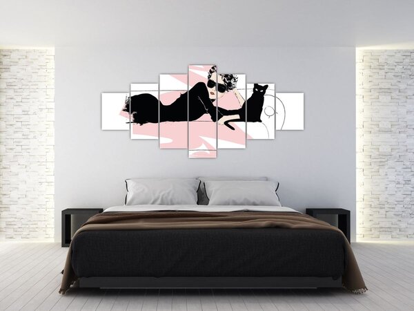 Obraz - Fashion lady (210x100 cm)