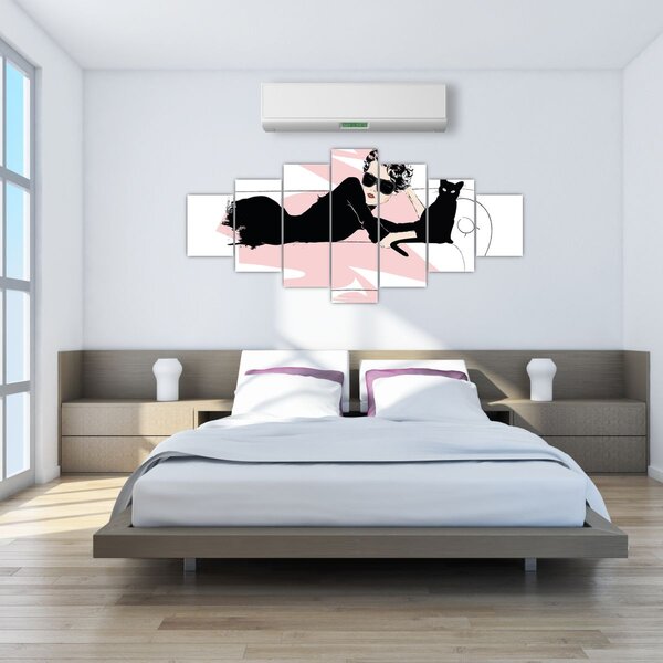 Obraz - Fashion lady (210x100 cm)