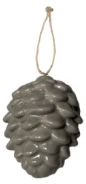 Det Gamle Apotek Závěsná dekorace Pinecone - Grey DGA206