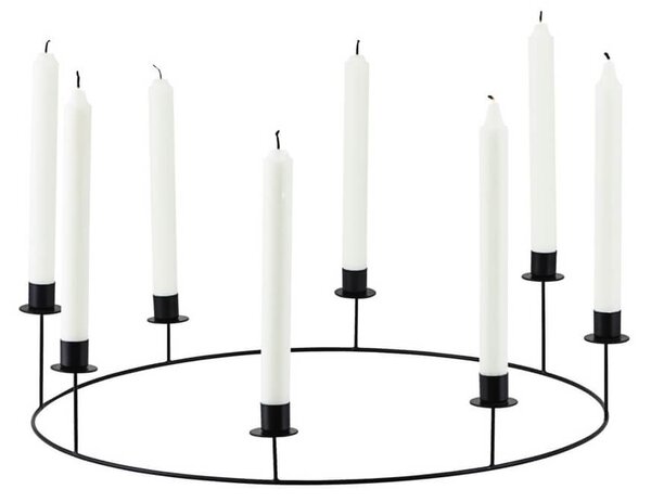 Svícen Advent 8x černý