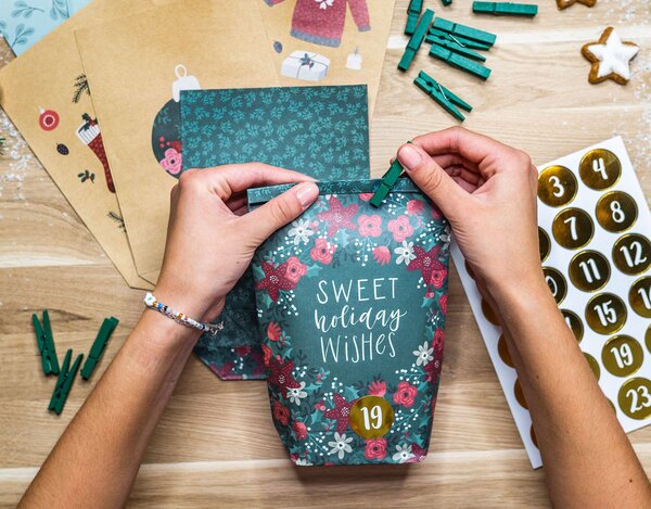 Papierdrachen Adventní kalendář DIY - Green Christmas PPD105