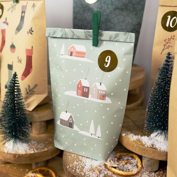 Papierdrachen Adventní kalendář DIY - Green Christmas PPD105